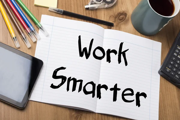 Work Smarter - Note Pad With Text