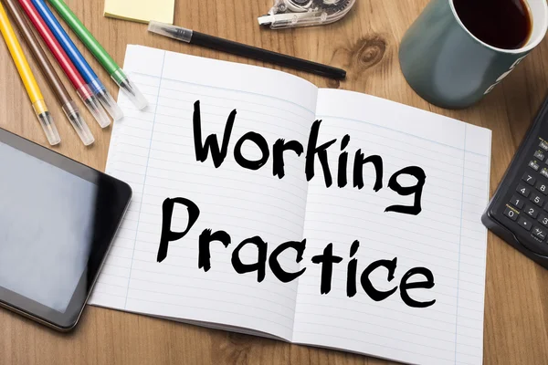 Working Practice - Note Pad With Text