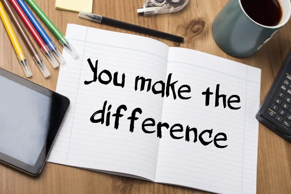 You make the difference - Note Pad With Text