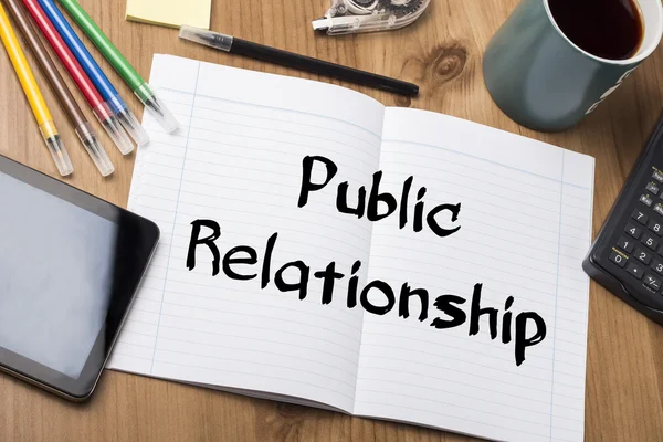 Public Relationship - Note Pad With Text