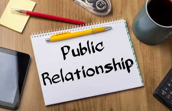 Public Relationship - Note Pad With Text
