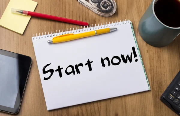 Start now! - Note Pad With Text