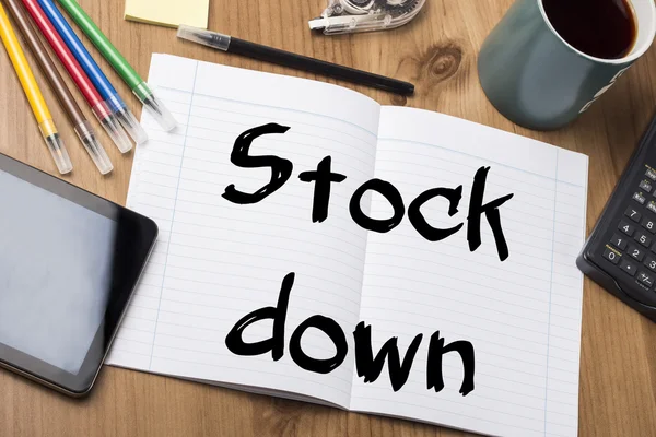 Stock down - Note Pad With Text