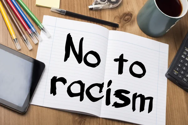 No to racism - Note Pad With Text