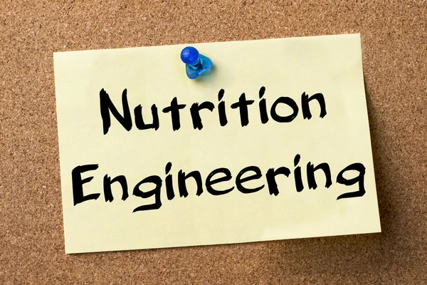 Nutrition Engineering - adhesive label pinned on bulletin board