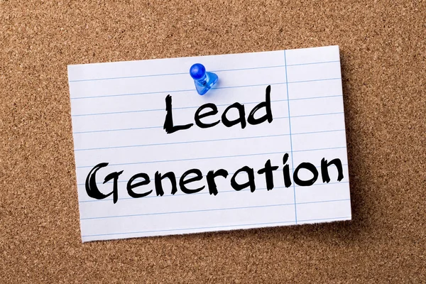 Lead Generation - teared note paper pinned on bulletin board