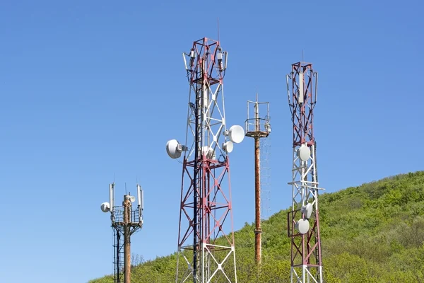 Towers with aerials of cellular