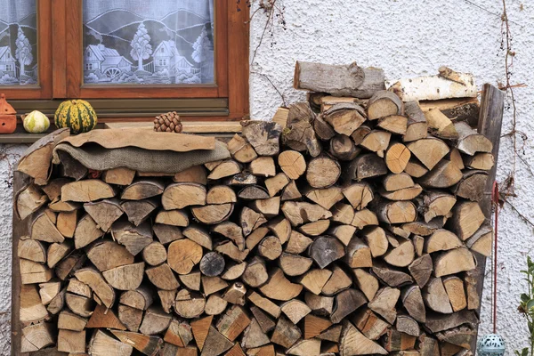 A stack of firewood