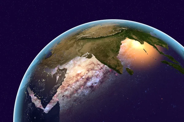 The Earth from space showing India and Arabian peninsula