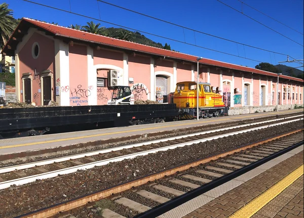 Warehouse station with equipment maintenance.