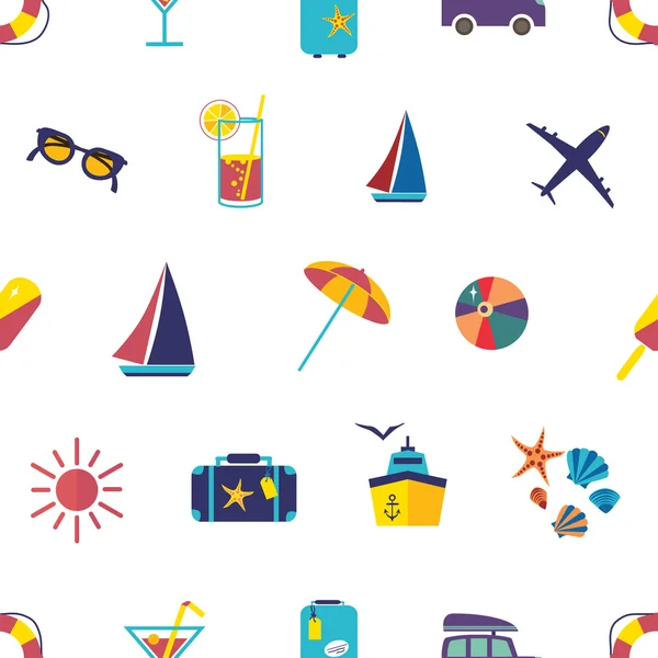 Seamless beach vacation pattern. Background for you a summer vacation design.