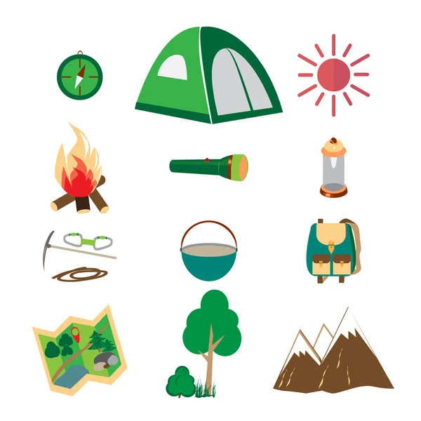 Vector icons of tourism.