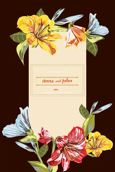 Flower Bouquets Template Card