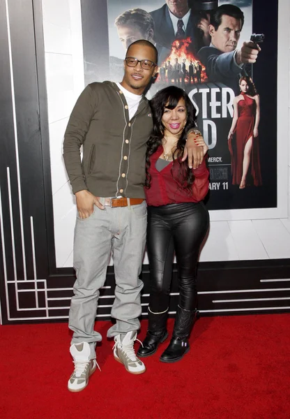 T.I. and Tiny at the premiere of \