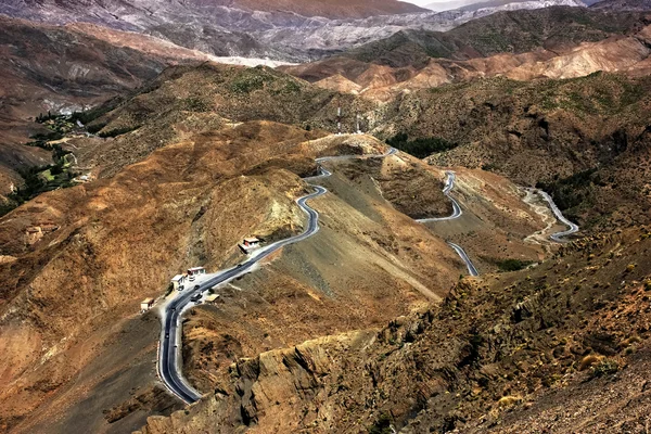 Mountain pass in the High Atlas Mountains in Morocco .