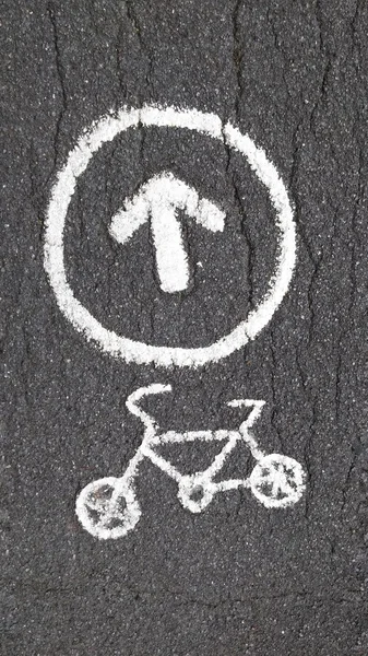 Bicycle sign and direction indicator