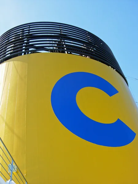 Funnel of a cruise ship of Costa Cruises