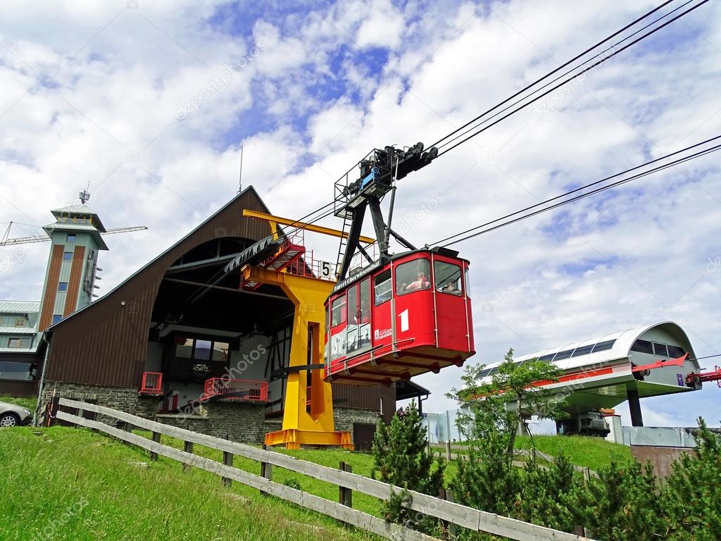 FichtelbergSchwebebahn in Oberwiesenthal — Redaktionelles Stockfoto