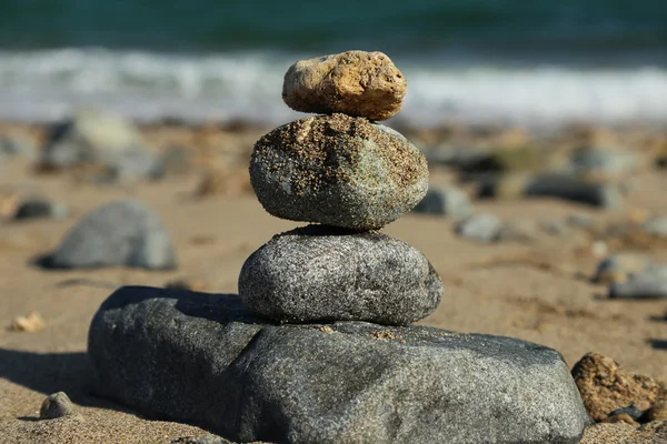 Concept of balance and harmony. rocks on the coast of the Sea