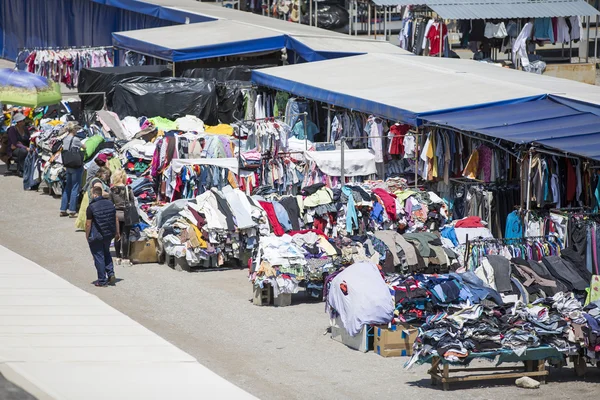 Chisinau flea market in Moldova