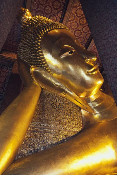 Head of the reclining Buddha in the Wat Po temple