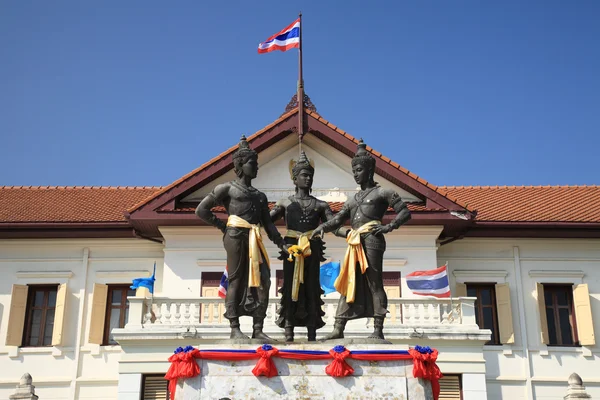 Three Kings Monument in the center of Chiang Mai, Thailand