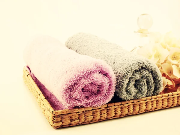 Roll of towel on with background with vintage filter color