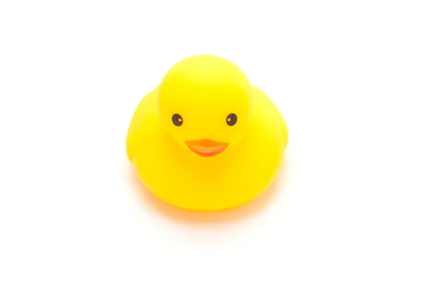 Yellow rubber duck isolated on white