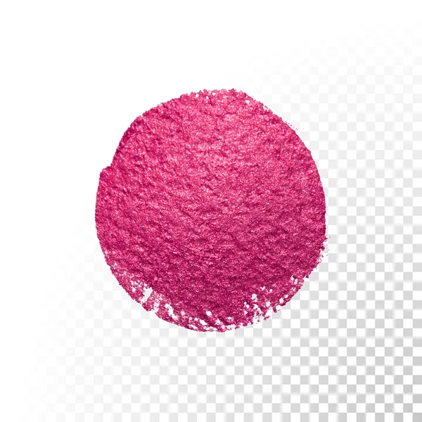 Pink watercolor brush blob. Vector oil paint smear. Polish stain.