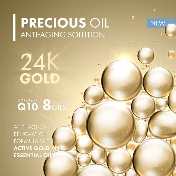 Gold pearl face mask anti-aging treatment solution.