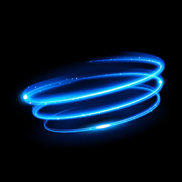 Vector neon light circle spiral