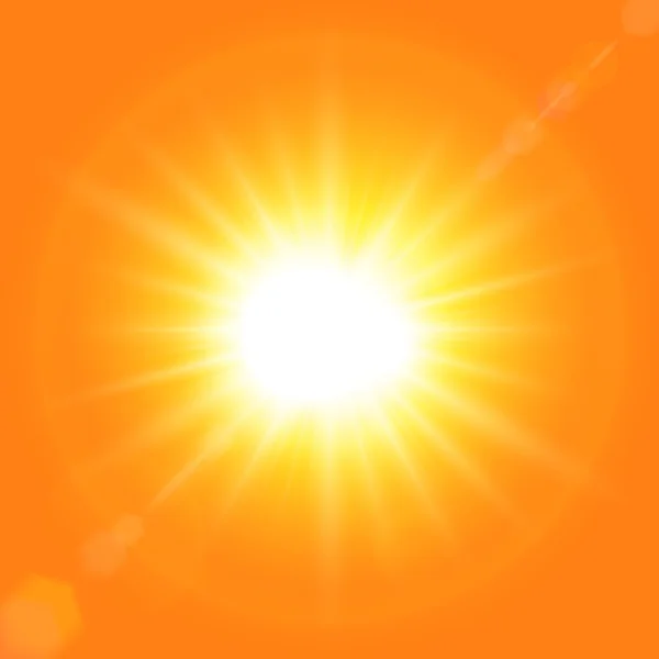 Vector summer background with a magnificent sun