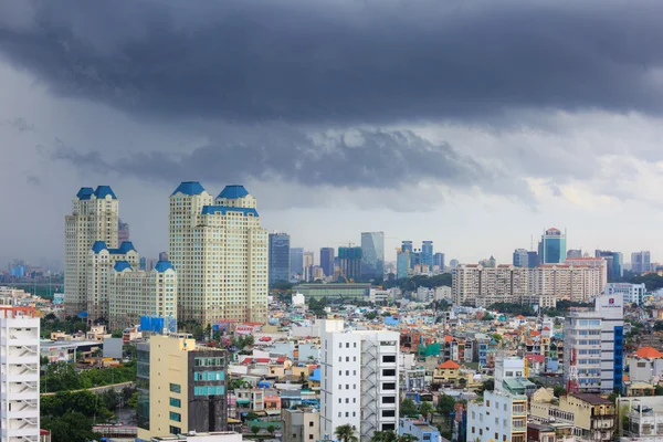 Hochiminh City, Vietnam - June 21, 2015: view of apartment buildings being built in the city of Ho Chi Minh City, Vietnam