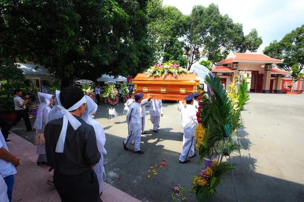 Hochiminh City Vietnam June 12 2015 in the tradition of the Funeral The Ceremony to take Asian Buddhism to the final resting place deceased