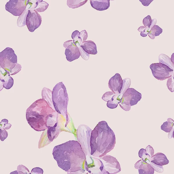 Watercolor seamless pattern of exotic flowers.