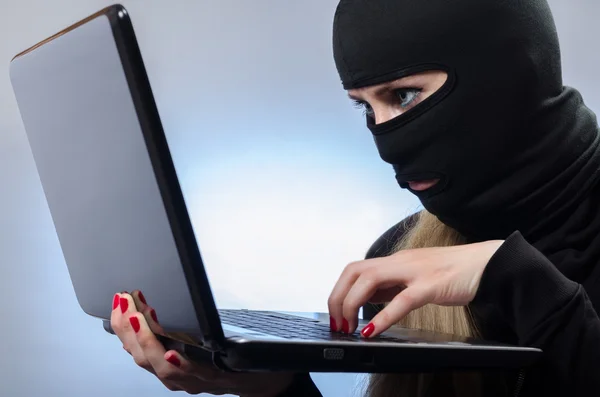 Young female hacker