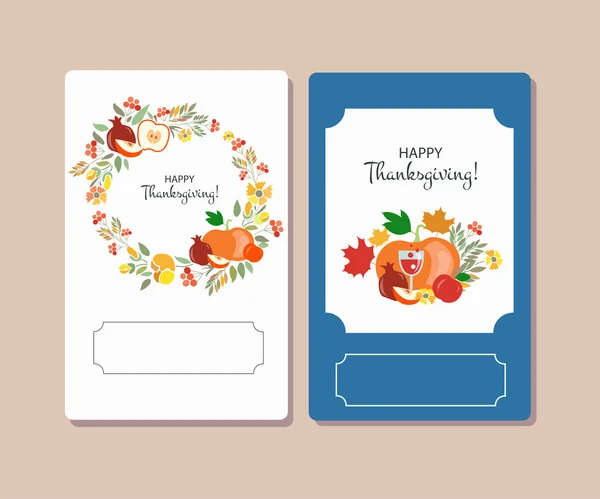 Vector collection of labels and elements for Thanksgiving