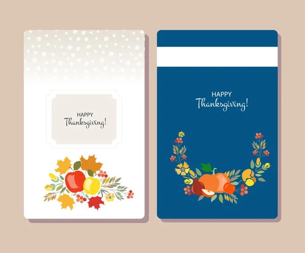 Vector collection of labels and elements for Thanksgiving