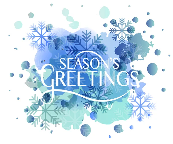Hand sketched Season's Greetings logotype, badge and icon typogr