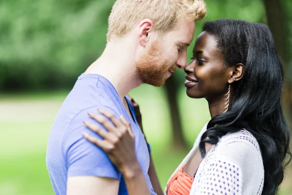 Couple in love hugging peacefully