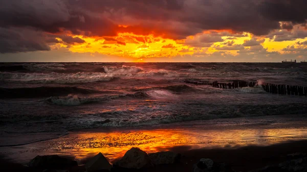 Sunset. Beautiful sunset Black sea. Gold sea sunset. Picture Sea