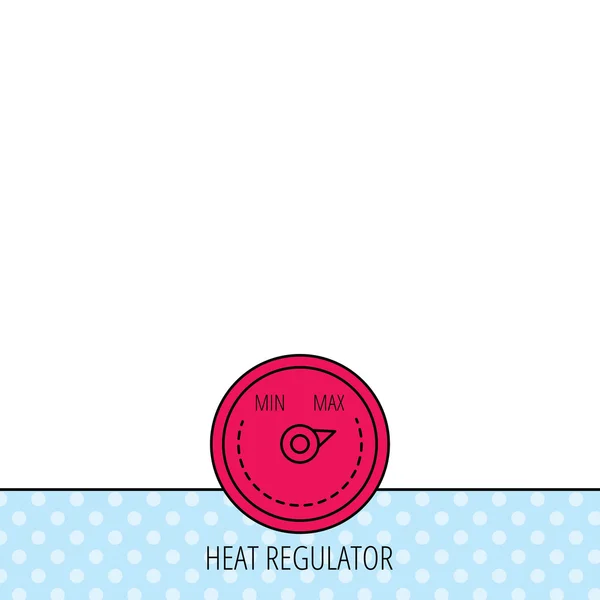 Heat regulator icon. Radiator thermometer sign.