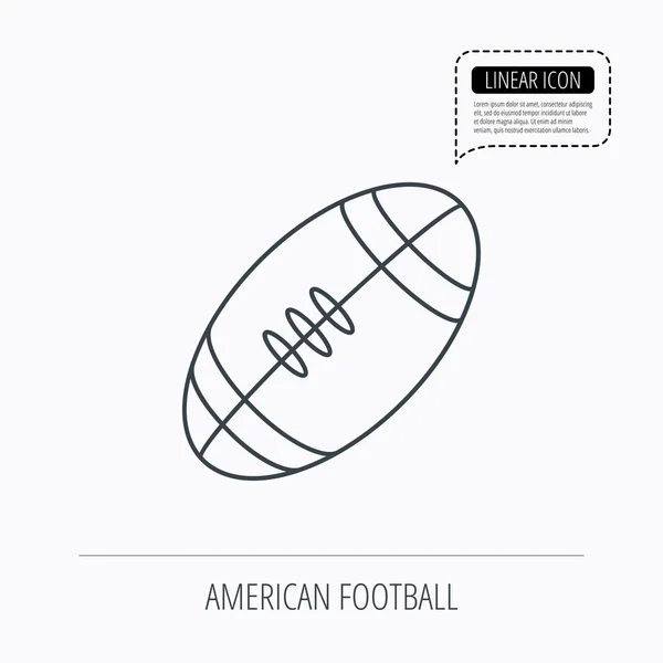 American football icon. Sport ball sign.