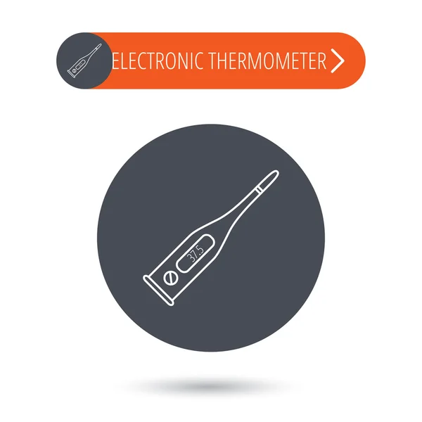 Electronic thermometer icon. Measurement tool.