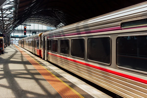 Diesel Regional Express Train Waiting at Train Terminal