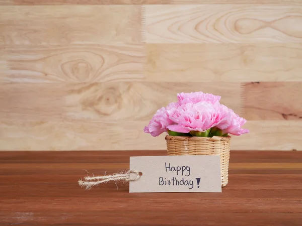 Word spell Happy Birthday and Carnation flower 2