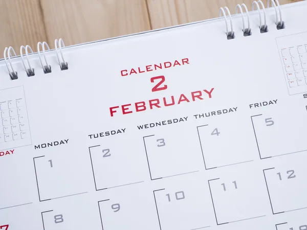 February on calendar page 1
