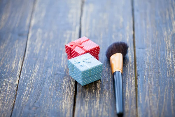 Gift boxes and brush for makeup