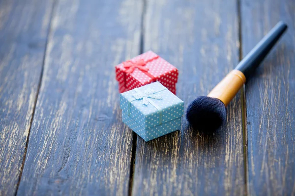 Gift boxes and brush for makeup