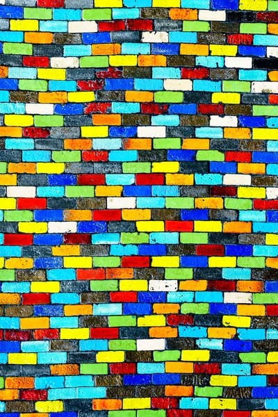 Colorful brick wall texture